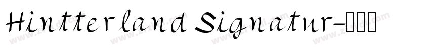 Hintterland Signatur字体转换